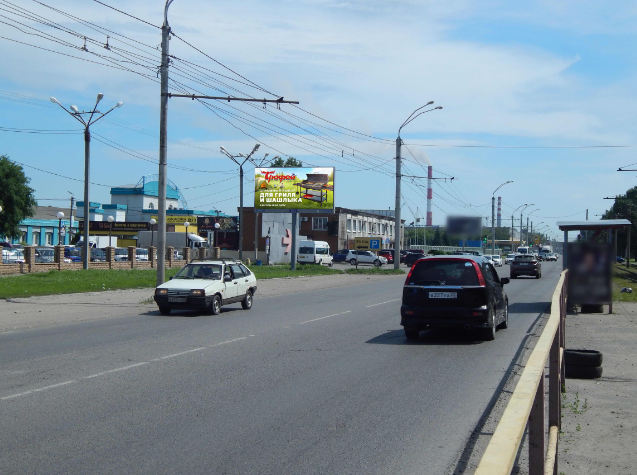 Фотография рекламного носителя, тип: Билборд 3x6, адрес: Космонавтов пр-т., д.6В, Барнаул, Алтайский край, Россия. Сторона Б1 №978427