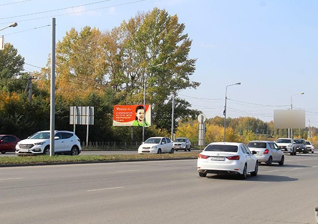 Фотография рекламного носителя, тип: Билборд 3x6, адрес: Волгоградская ул. Х Сейфулина ул., поз.1, Омск, Омская область, Россия. Сторона Б №617046