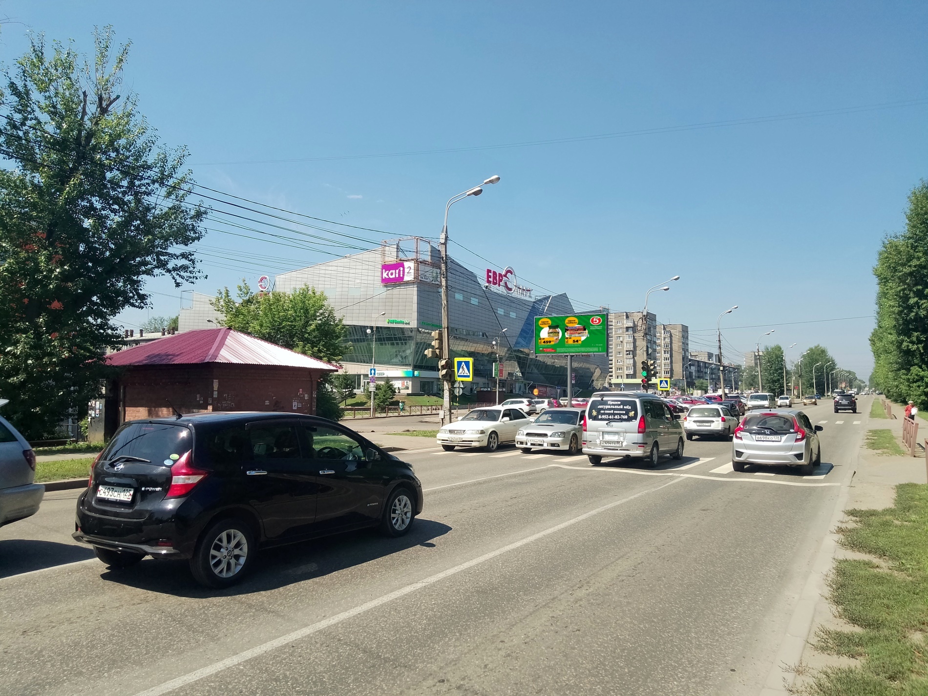 Фотография рекламного носителя, тип: Билборд 3x6, адрес: Р. Люксембург ул. / 15-й Советский пер. ,ТЦ "Европарк", Иркутск, Иркутская область, Россия. Сторона Б №1349003