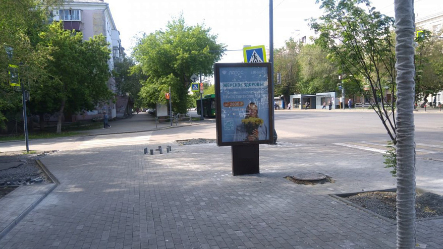 Фотография рекламного носителя, тип: Ситиформат 1.8x1.2, адрес: Свободы ул., д.149 Х Плеханова ул., Челябинск, Челябинская область, Россия. Сторона B №201045