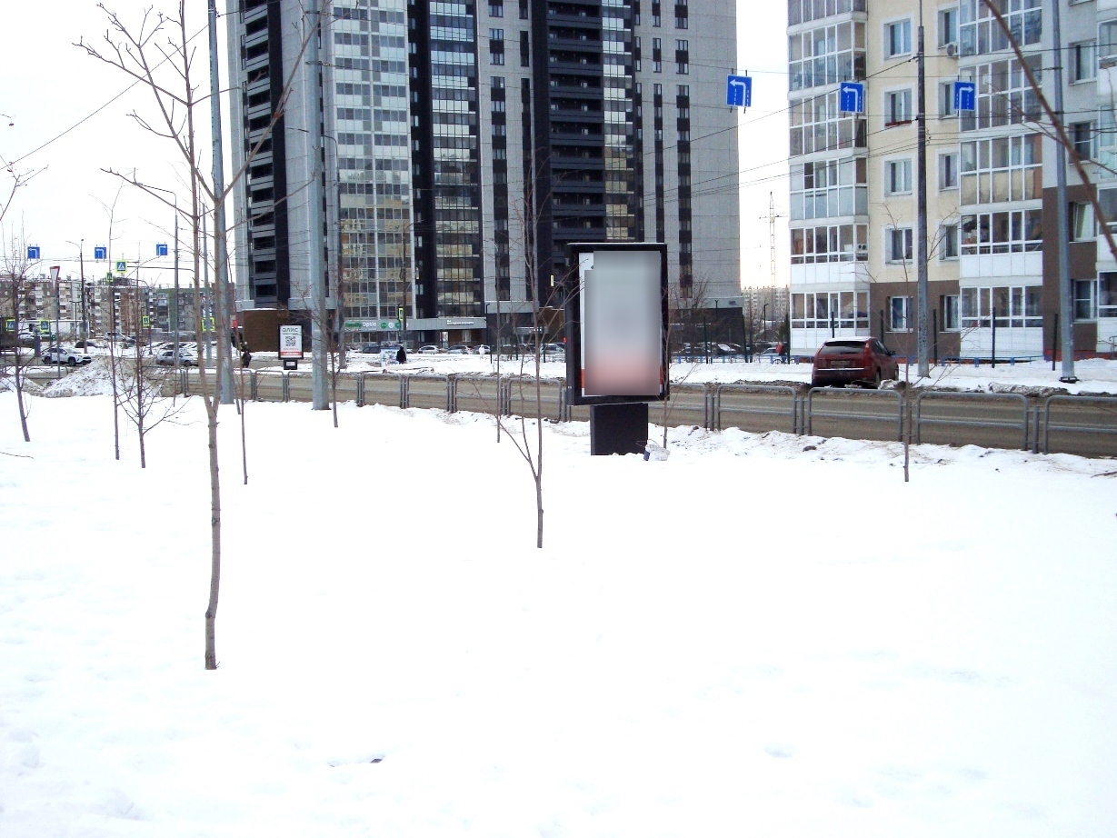 Фотография рекламного носителя, тип: Ситиформат 1.8x1.2, адрес: Татищева ул., напротив д.268, Челябинск, Челябинская область, Россия. Сторона В №1332499