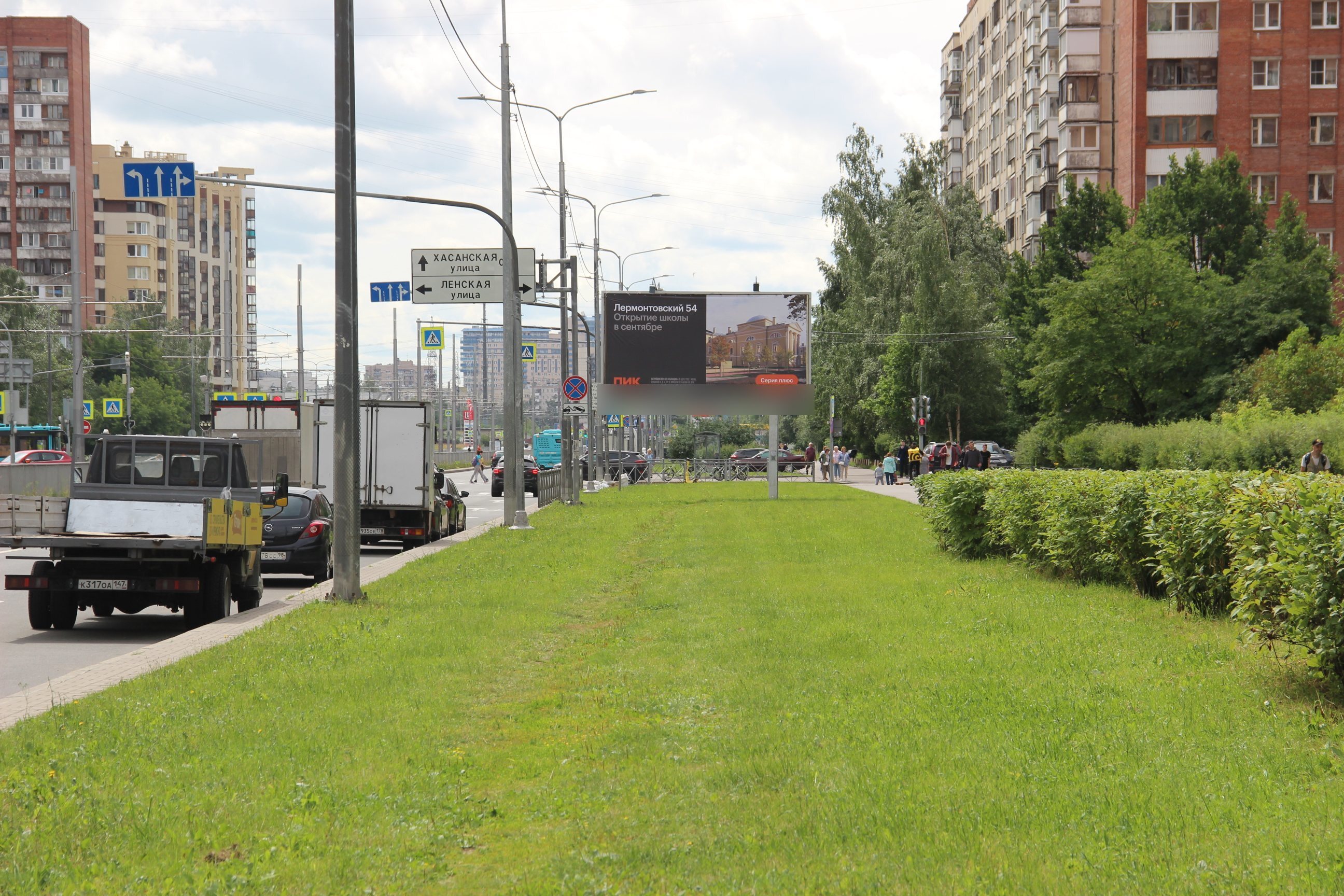 Фотография рекламного носителя, тип: Билборд 3x6, адрес: Наставников пр-т., д.14, корп.1 Х Ленская ул., Санкт-Петербург, Россия. Сторона А1 №706920