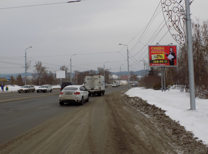 Фотография рекламного носителя, тип: Ситиборд 2.7x3.7, адрес: К. Маркса ул. Х Мира ул., д.2б, Красноярск, Красноярский край, Россия. Сторона А1-А3 №779767
