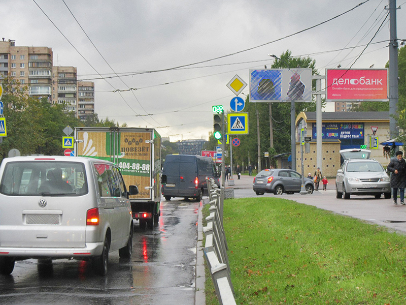Фотография рекламного носителя, тип: Билборд 3x6, адрес: Революции ш., д.33, корп.1 Х Маршала Тухачевского ул., Санкт-Петербург, Россия. Сторона А2 №165039