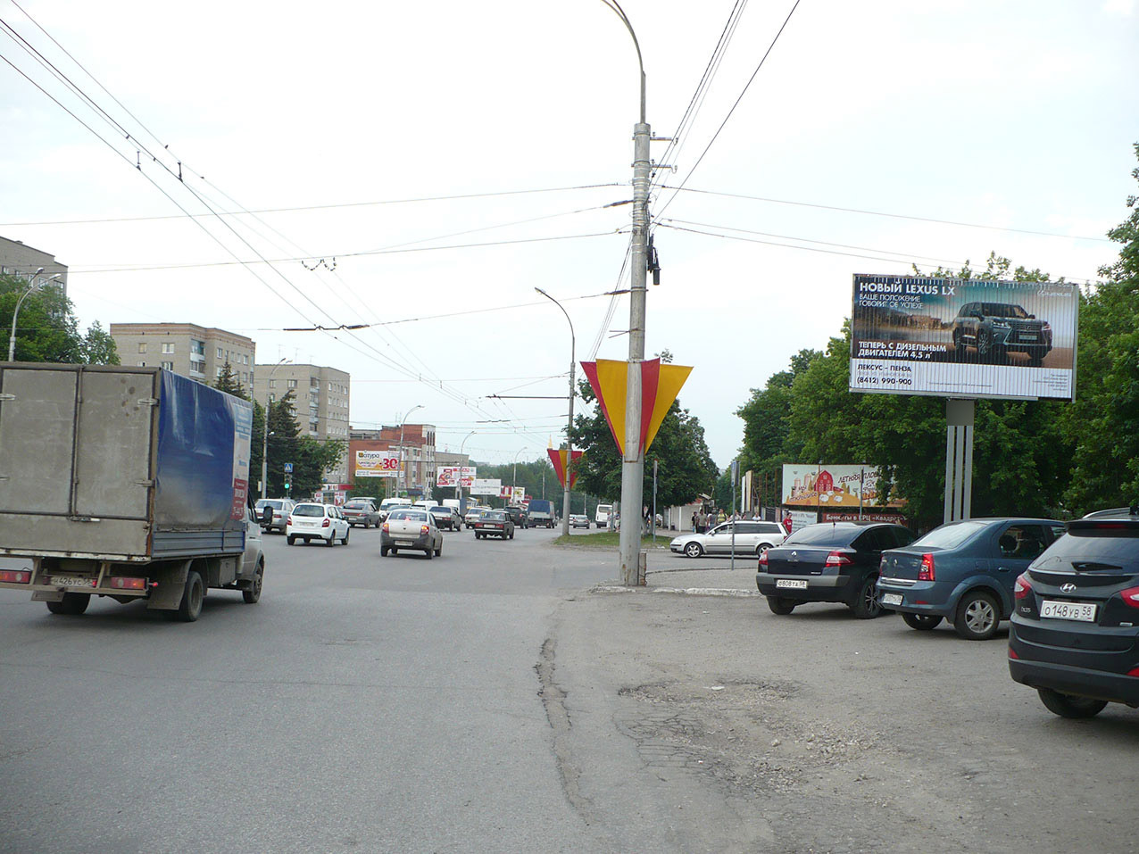 Фотография рекламного носителя, тип: Билборд 3x6, адрес: Победы пр-т., д.124, Пенза, Пензенская область, Россия. Сторона А1-А3 №755386