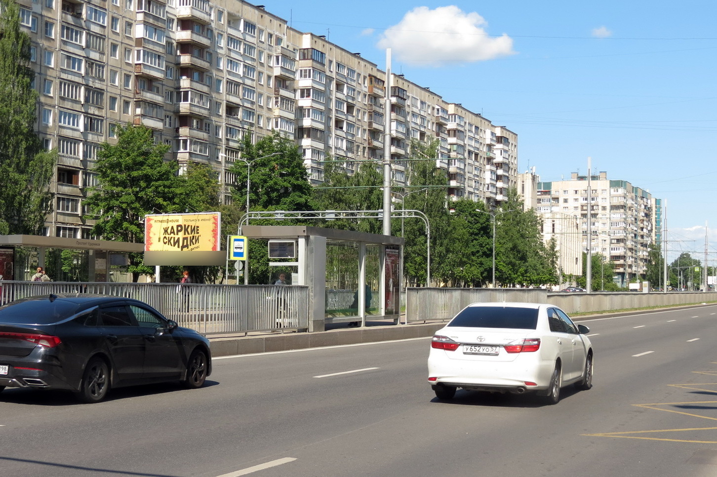 Фотография рекламного носителя, тип: Билборд 3x6, адрес: Наставников пр-т., д.40 Х Ударников пр-т., Санкт-Петербург, Россия. Сторона Б №706923