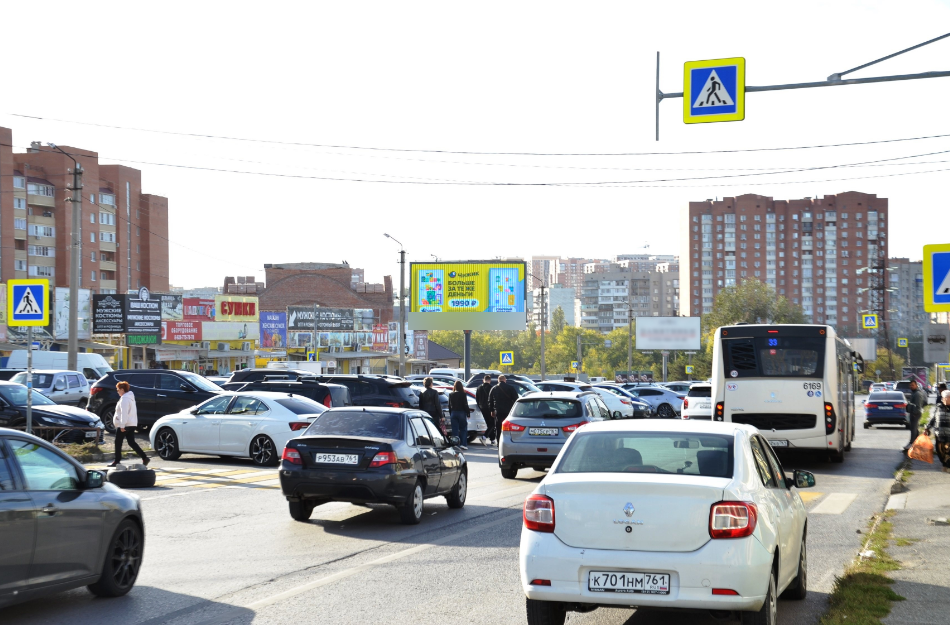 Фотография рекламного носителя, тип: Билборд 3x6, адрес: Лелюшенко ул., д.17А, Ростов-на-Дону, Ростовская область, Россия. Сторона А1-А3 №781734