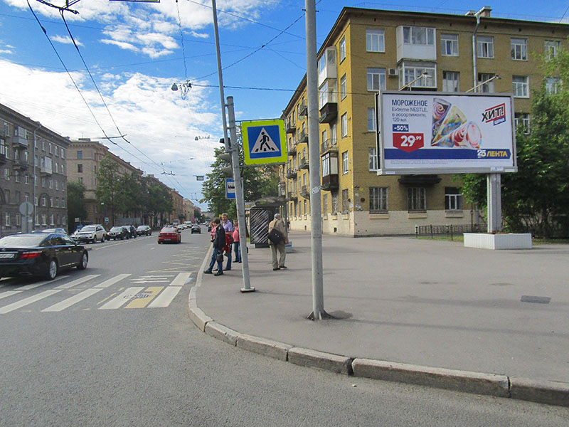 Фотография рекламного носителя, тип: Билборд 3x6, адрес: Краснопутиловская ул. Х Автовская ул., д.20, корп.2, Санкт-Петербург, Россия. Сторона А №164778