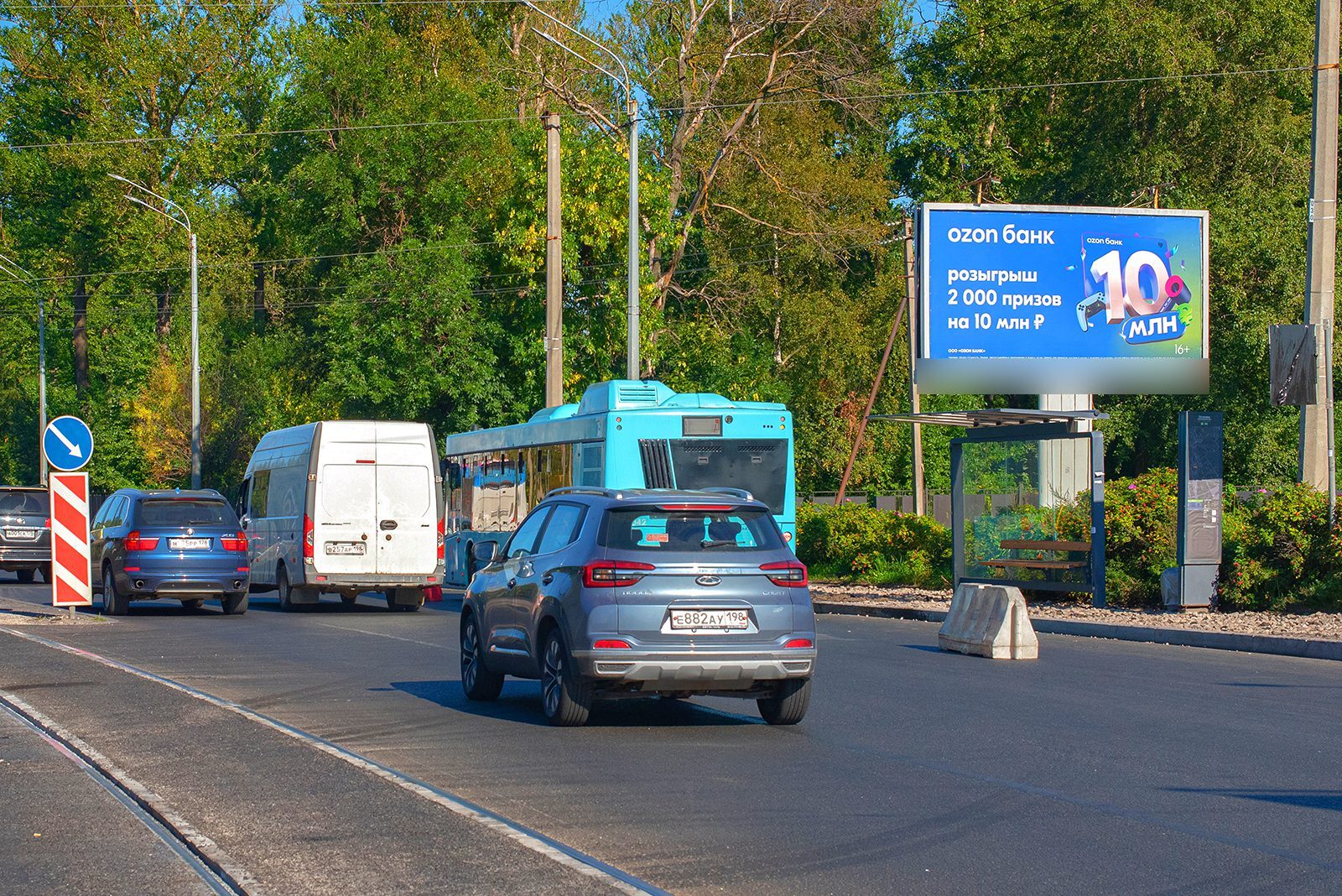 Фотография рекламного носителя, тип: Билборд 3x6, адрес: Салова ул., д.82, Санкт-Петербург, Россия. Сторона A №169952