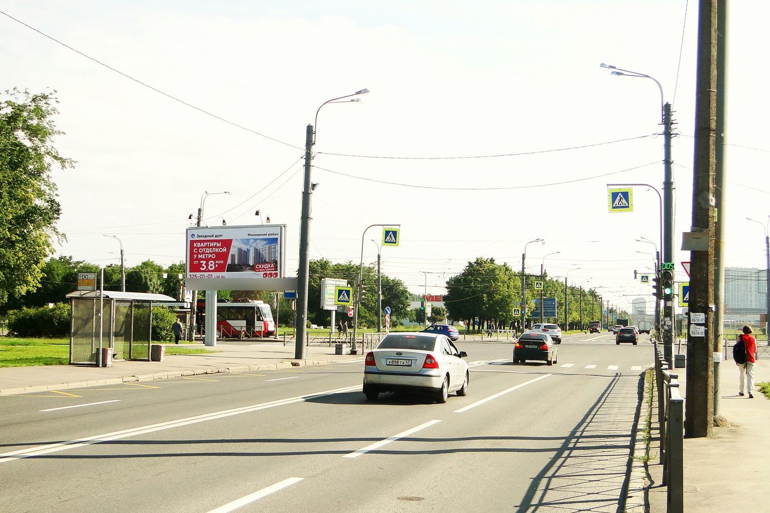Фотография рекламного носителя, тип: Билборд 3x6, адрес: Фучика ул., д.6., корп.3 Х Бухарестская ул., Санкт-Петербург, Россия. Сторона Б №121292