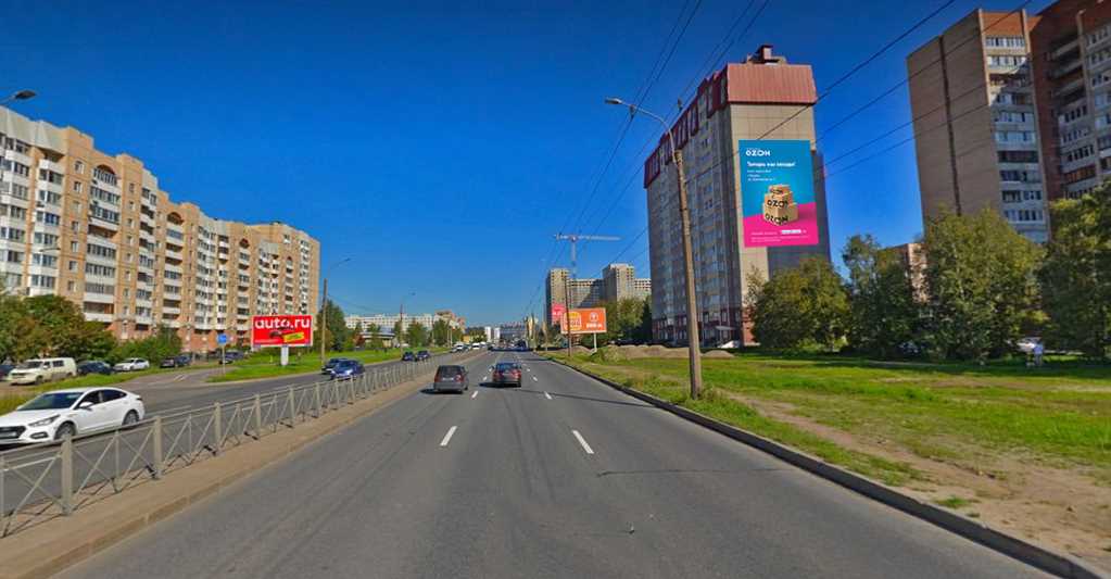 Фотография рекламного носителя, тип: Медиафасад, адрес: Большевиков пр-т., д.38, корп.5, Санкт-Петербург, Россия. Сторона А30 №1337208