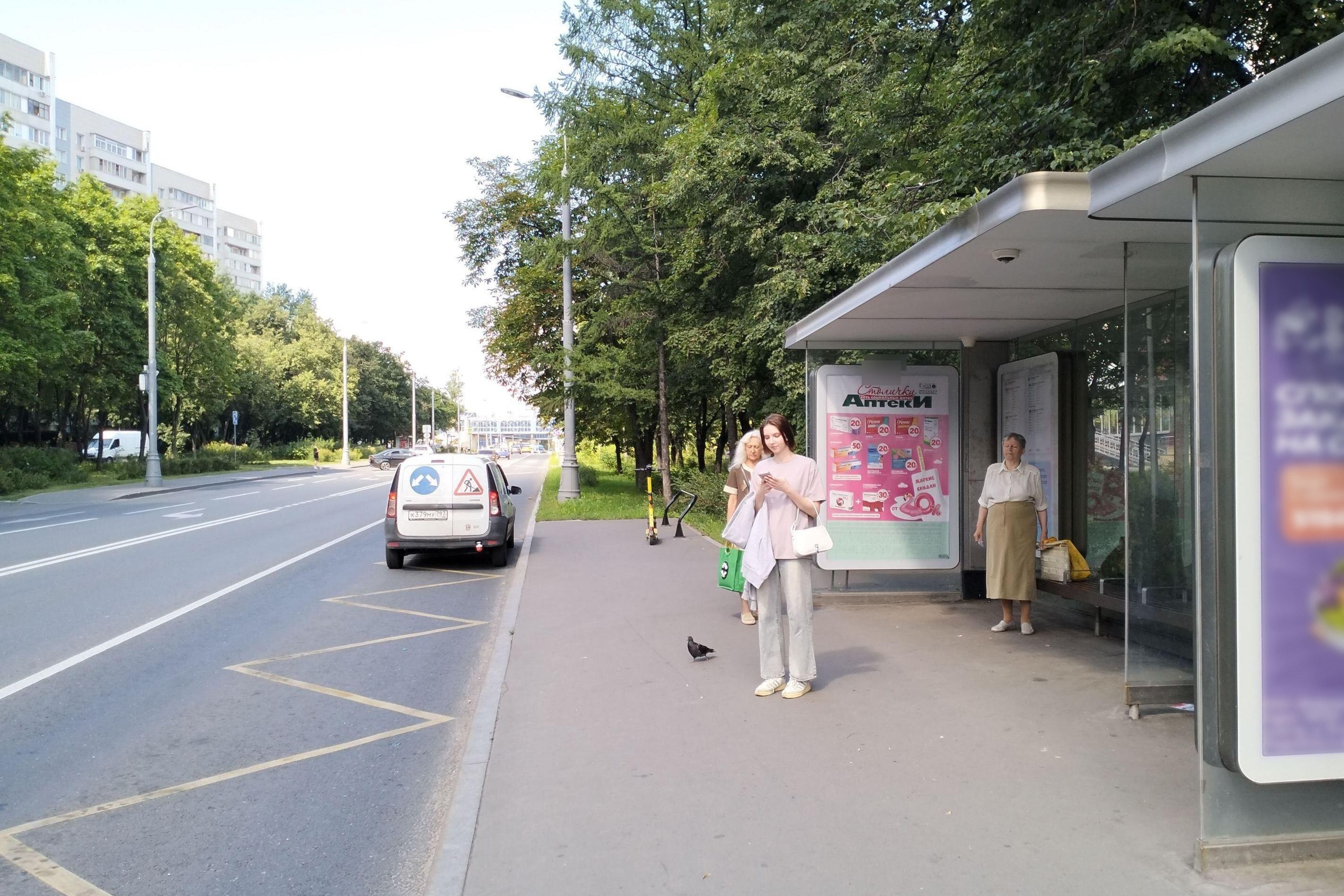 Фотография рекламного носителя, тип: Остановка 1.8x1.2, адрес: Ташкентская ул., д.9, Москва, Россия. Сторона А №934383