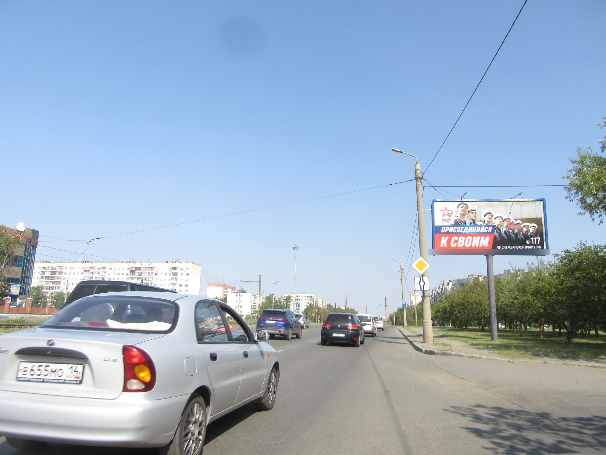 Фотография рекламного носителя, тип: Билборд 3x6, адрес: Победы пр-т., д.295, Челябинск, Челябинская область, Россия. Сторона А №326283