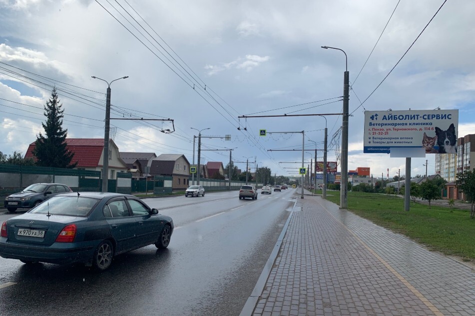 Фотография рекламного носителя, тип: Билборд 3x6, адрес: Терновского ул., д.124, Пенза, Пензенская область, Россия. Сторона A №1396294