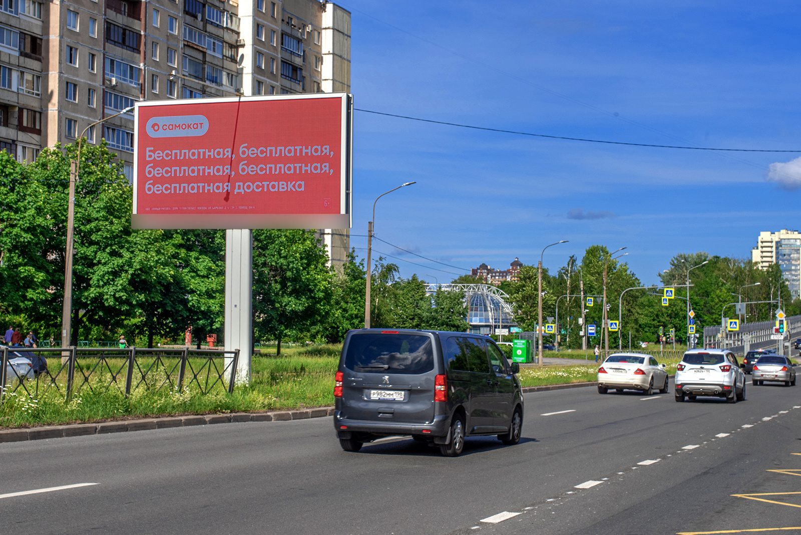 Фотография рекламного носителя, тип: Билборд 3x6, адрес: Вербная ул., д.20 Х Новоколомяжский пр-т., Санкт-Петербург, Россия. Сторона A20-A29 №169364