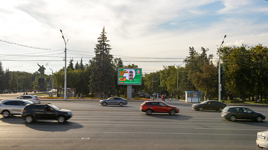 Фотография рекламного носителя, тип: Билборд 3x6, адрес: Октября пр-т., д.120, н-в, Уфа, Республика Башкортостан, Россия. Сторона A1-А10 №1026920