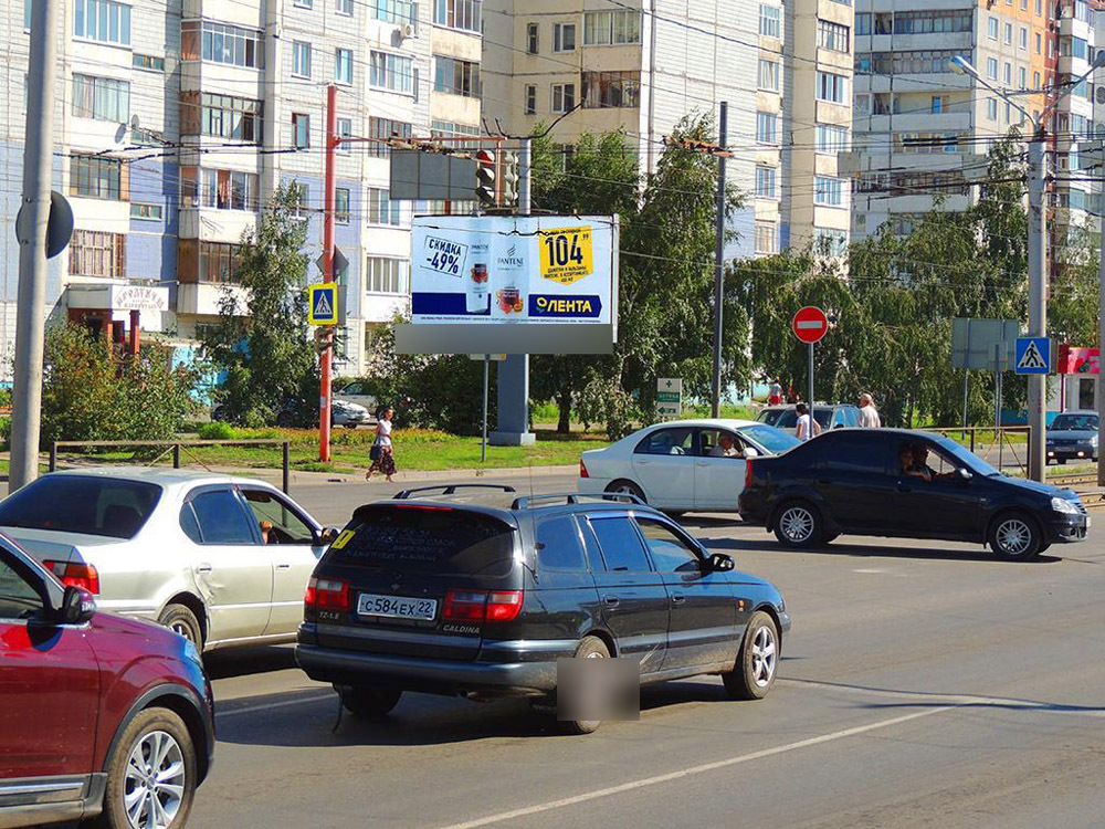 Фотография рекламного носителя, тип: Билборд 3x6, адрес: Попова ул., д.125, Барнаул, Алтайский край, Россия. Сторона Б №87716