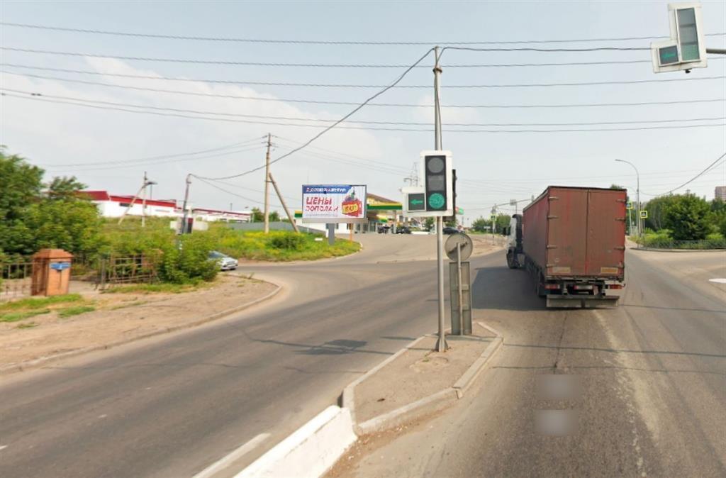 Фотография рекламного носителя, тип: Билборд 3x6, адрес: Караульная ул., д.1 Х 2-й Брянская ул., Красноярск, Красноярский край, Россия. Сторона Б1-Б3 №866844