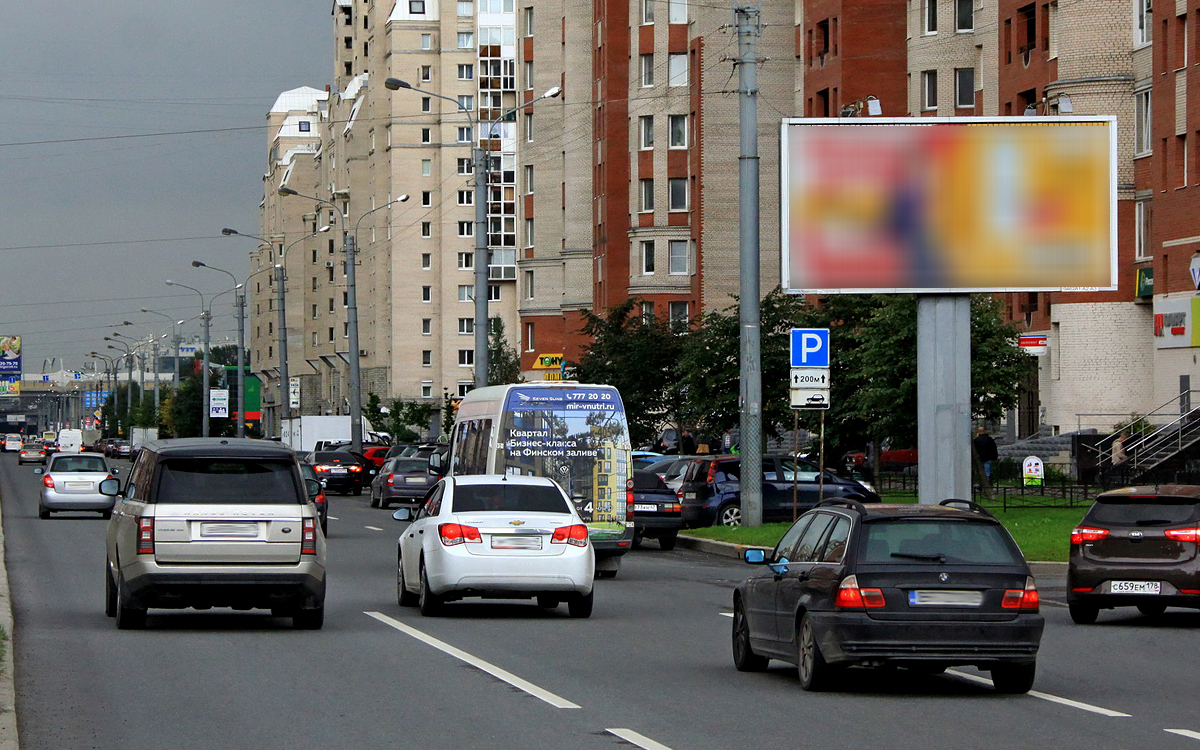 Фотография рекламного носителя, тип: Билборд 3x6, адрес: Савушкина ул., д.124, корп.1 Х Беговая ул., Санкт-Петербург, Россия. Сторона A №171797