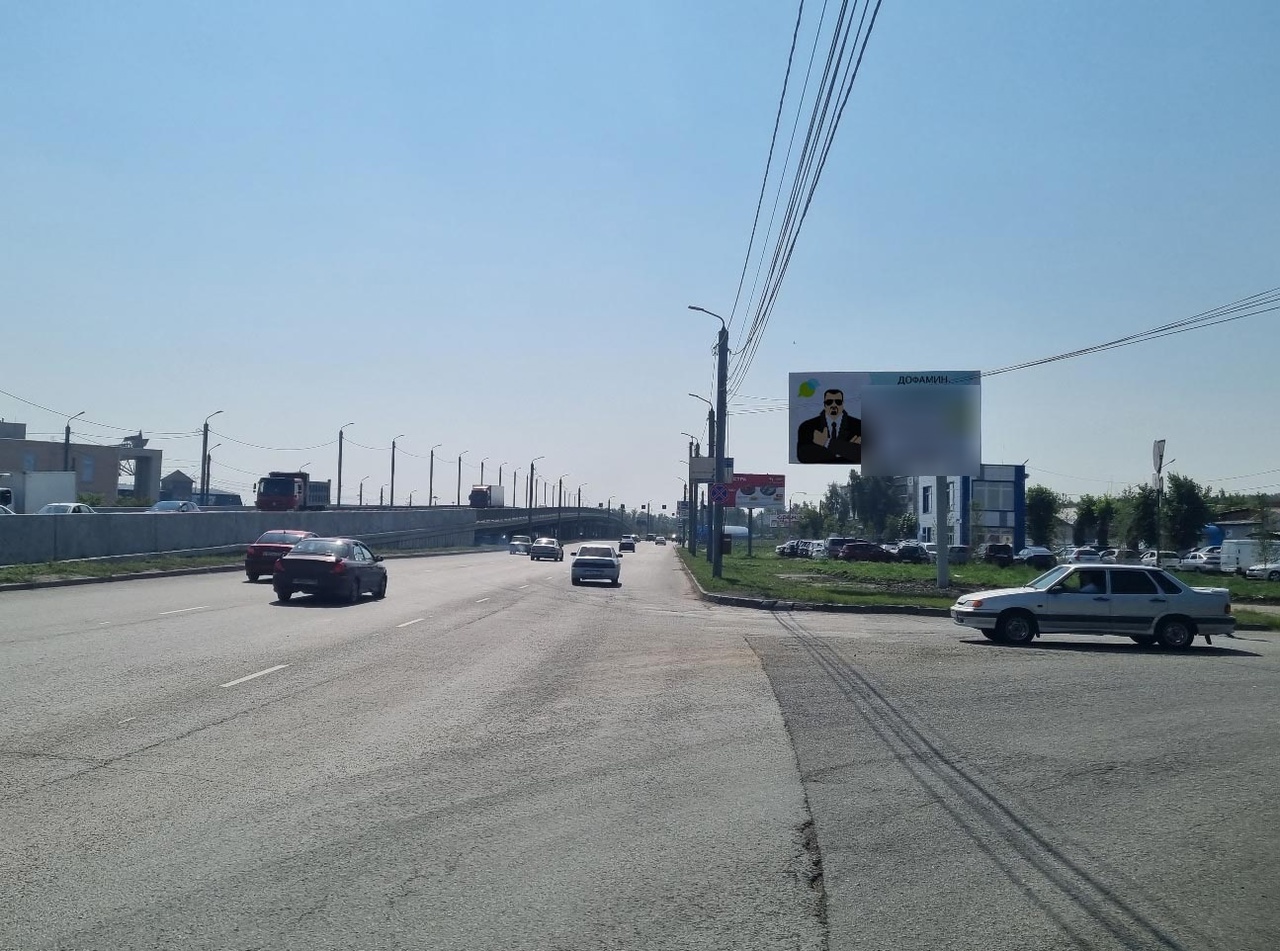 Фотография рекламного носителя, тип: Билборд 3x6, адрес: Свердловский тракт, д.10, корп.1, Челябинск, Челябинская область, Россия. Сторона А №185792