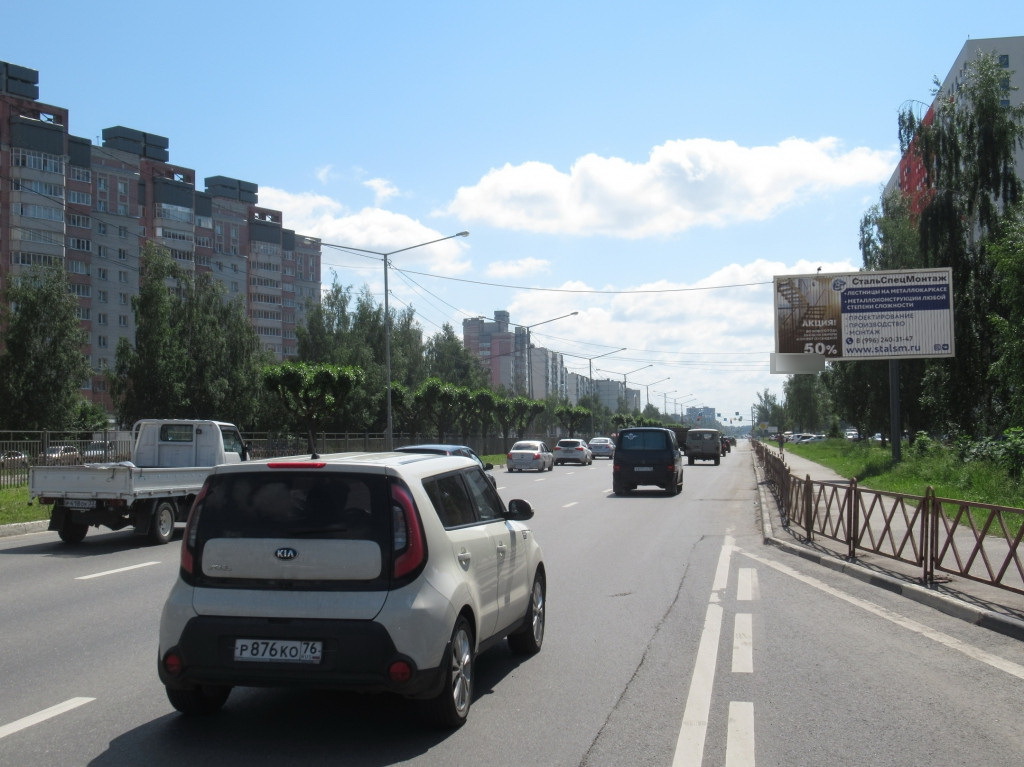 Фотография рекламного носителя, тип: Билборд 3x6, адрес: Фрунзе пр-т., 100м от пересечения с ул. Академика Колмогорова, Ярославль, Ярославская область, Россия. Сторона А №109743