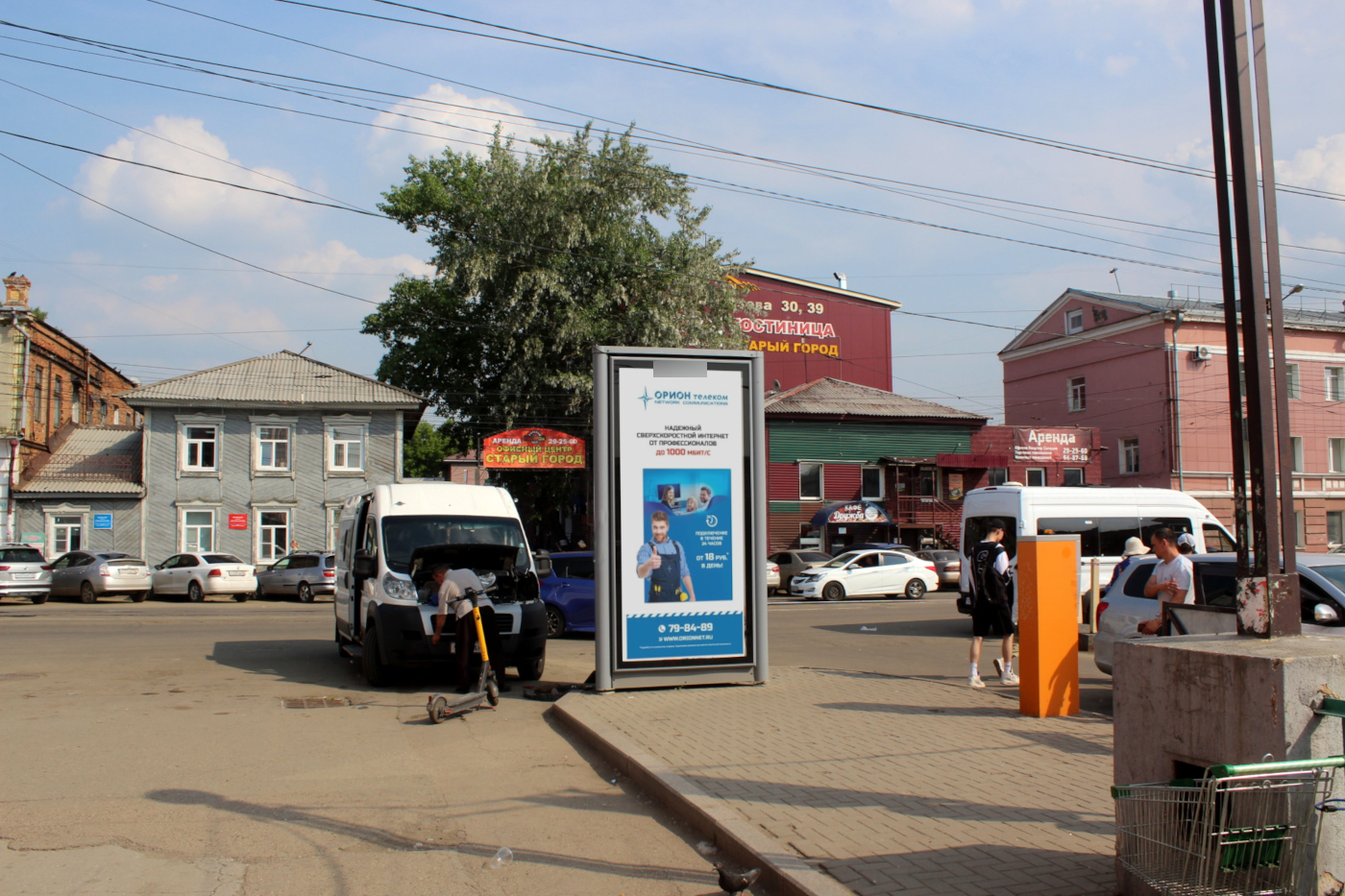 Фотография рекламного носителя, тип: Пиллар 3x1.4, адрес: Тимирязева ул. X Чехова ул., поз.1, Иркутск, Иркутская область, Россия. Сторона С №434669