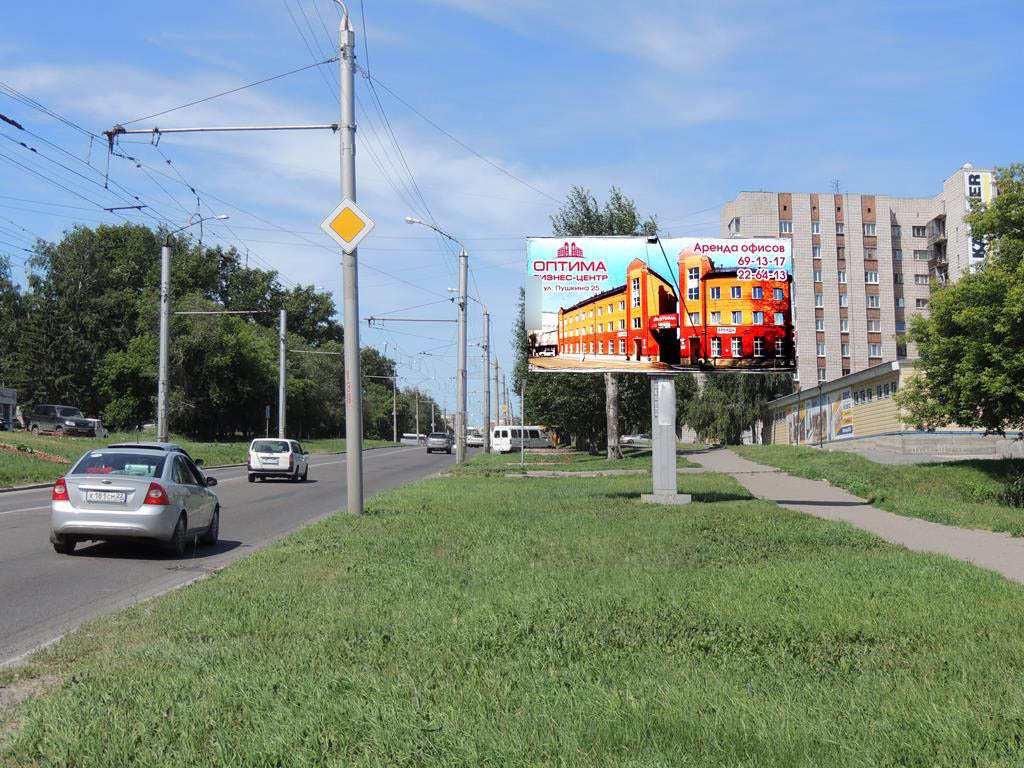 Фотография рекламного носителя, тип: Билборд 3x6, адрес: Юрина ул., д.184А, Барнаул, Алтайский край, Россия. Сторона A №87695