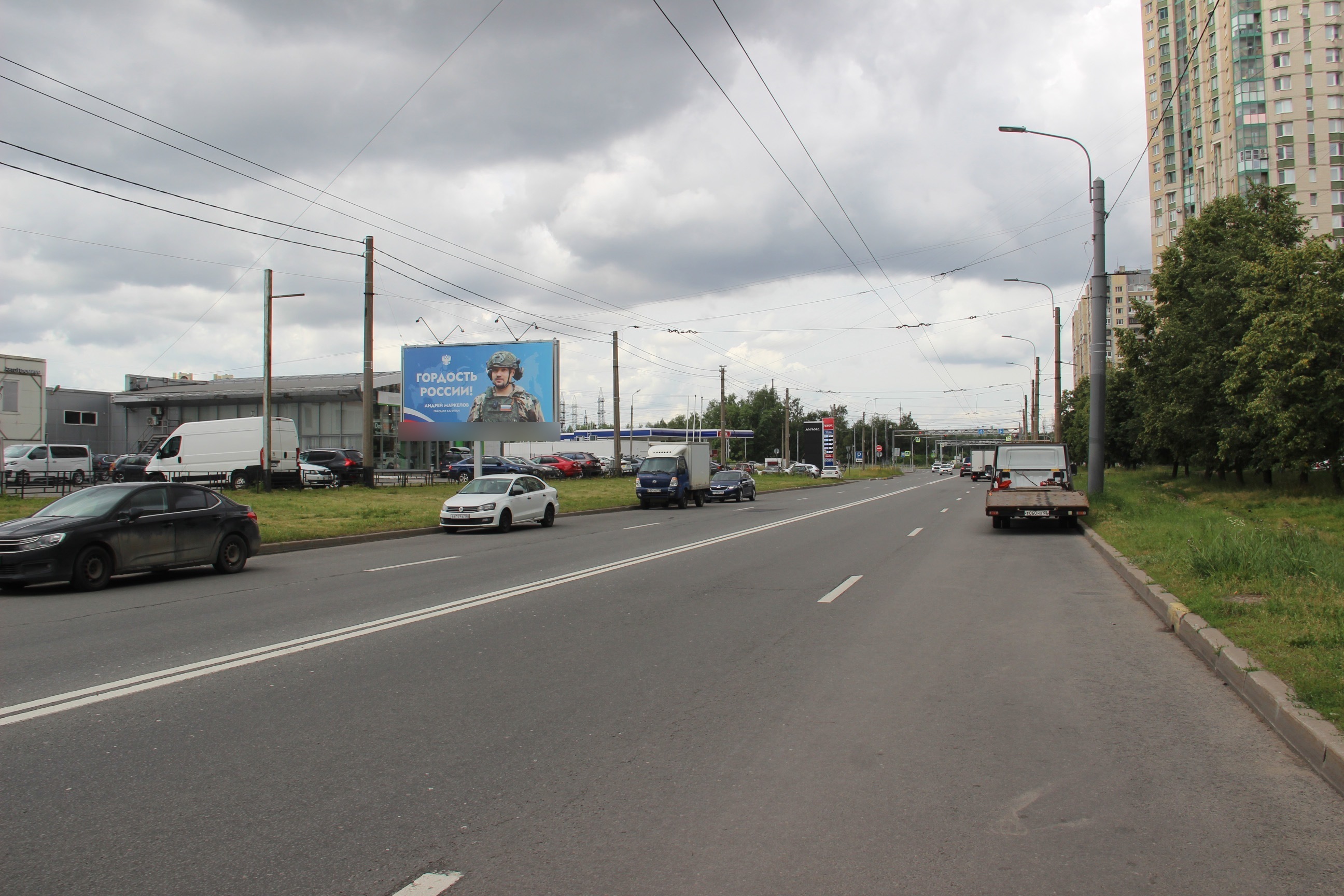 Фотография рекламного носителя, тип: Билборд 3x6, адрес: Хасанская ул., д.5, корп.2, Санкт-Петербург, Россия. Сторона Б №121298