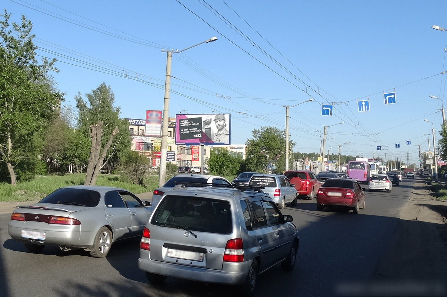 Фотография рекламного носителя, тип: Билборд 3x6, адрес: Новокирпичная ул., д.5, Омск, Омская область, Россия. Сторона Б1 №125131