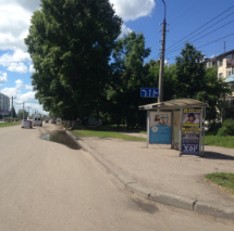 Фотография рекламного носителя, тип: Остановка, адрес: Рябикова ул., д.90 Х Отрадная ул., Ульяновск, Ульяновская область, Россия. Сторона стекла внутри №3 №1370775