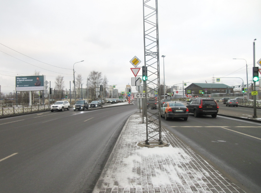 Фотография рекламного носителя, тип: Билборд 3x6, адрес: Руставели ул., д.70 Х Токсовская ул., Санкт-Петербург, Россия. Сторона B №169590