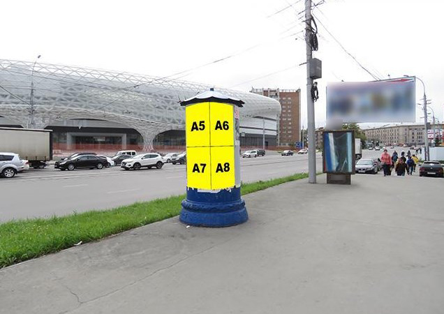 Фотография рекламного носителя, тип: Уличный информационный стенд, адрес: Богдана Хмельницкого ул., д.1 Х Дуси Ковальчук ул., Новосибирск, Новосибирская область, Россия. Сторона А7 №192906