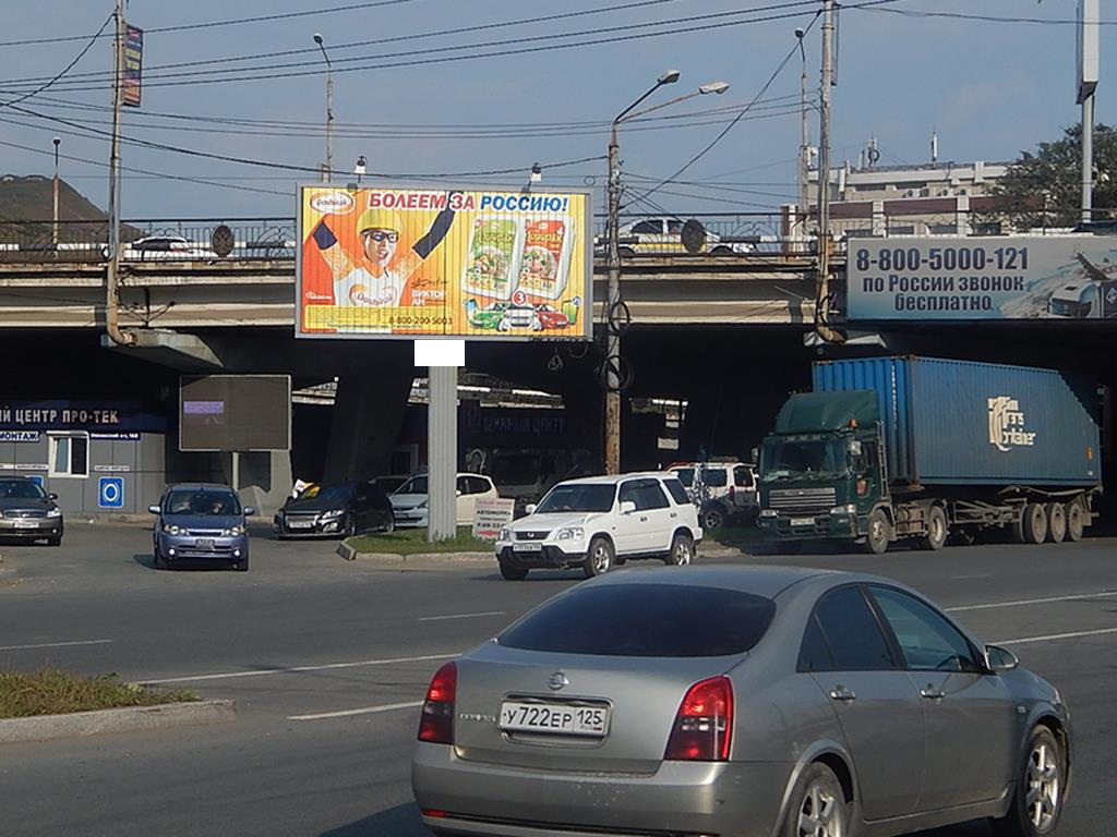 Фотография рекламного носителя, тип: Билборд 3x6, адрес: Океанский пр-т., д.165, Владивосток, Приморский край, Россия. Сторона А1 №88819