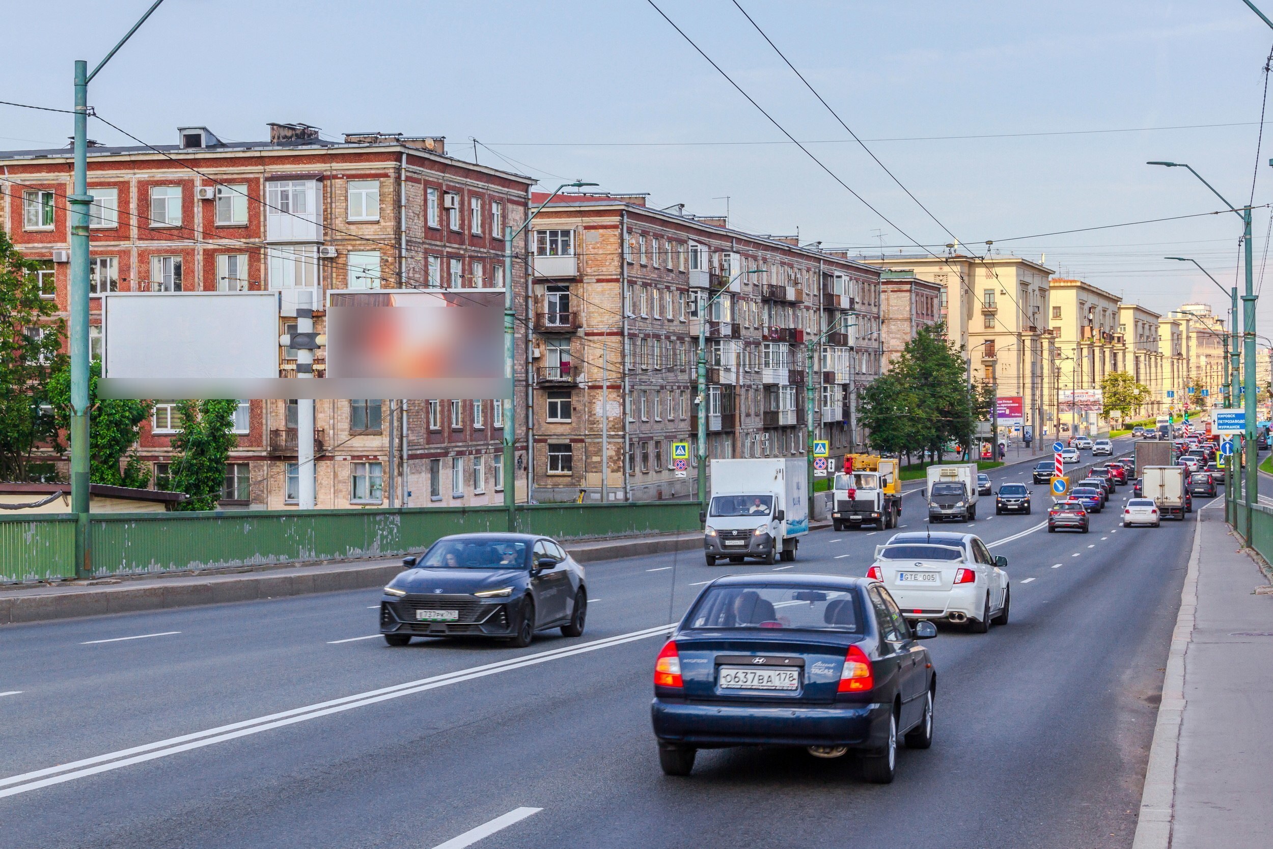 Фотография рекламного носителя, тип: Билборд 3x6, адрес: Ивановская ул., въезд на виадук, Санкт-Петербург, Россия. Сторона Б2 №520047