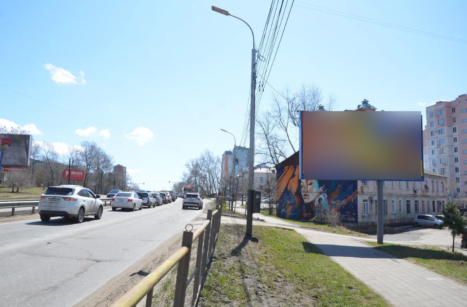 Фотография рекламного носителя, тип: Билборд 3x6, адрес: Волочаевская ул., д.11, Хабаровск, Хабаровский край, Россия. Сторона А №971320