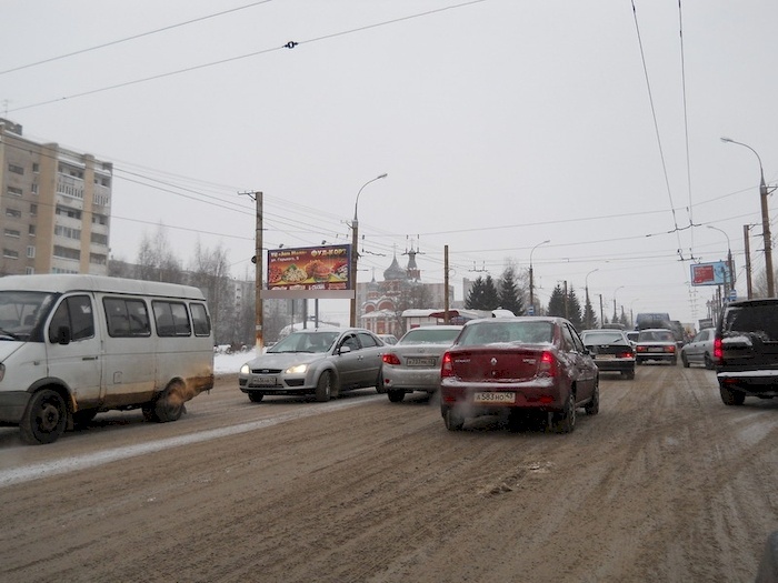Фотография рекламного носителя, тип: Билборд 3x6, адрес: Воровского ул., д.94, Киров, Кировская область, Россия. Сторона B1-B3 №160334