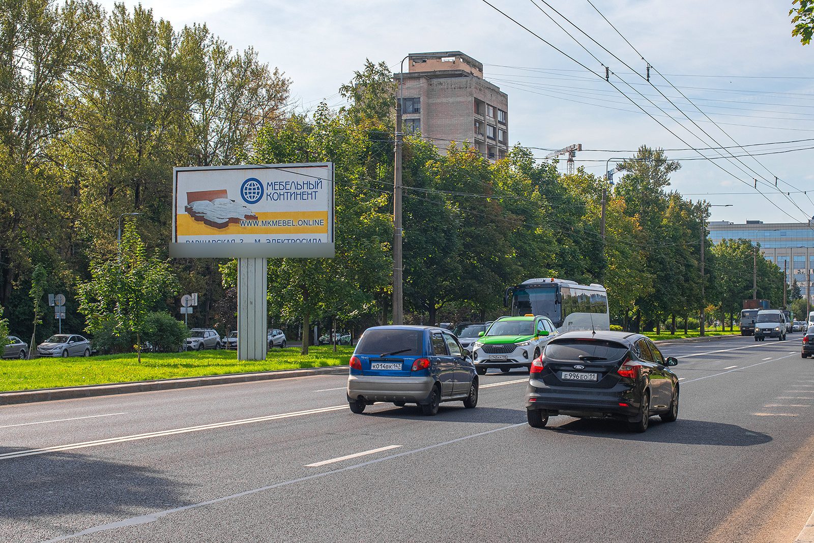 Фотография рекламного носителя, тип: Билборд 3x6, адрес: Новоизмайловский пр-т., д.42, корп.1, Санкт-Петербург, Россия. Сторона B №515154
