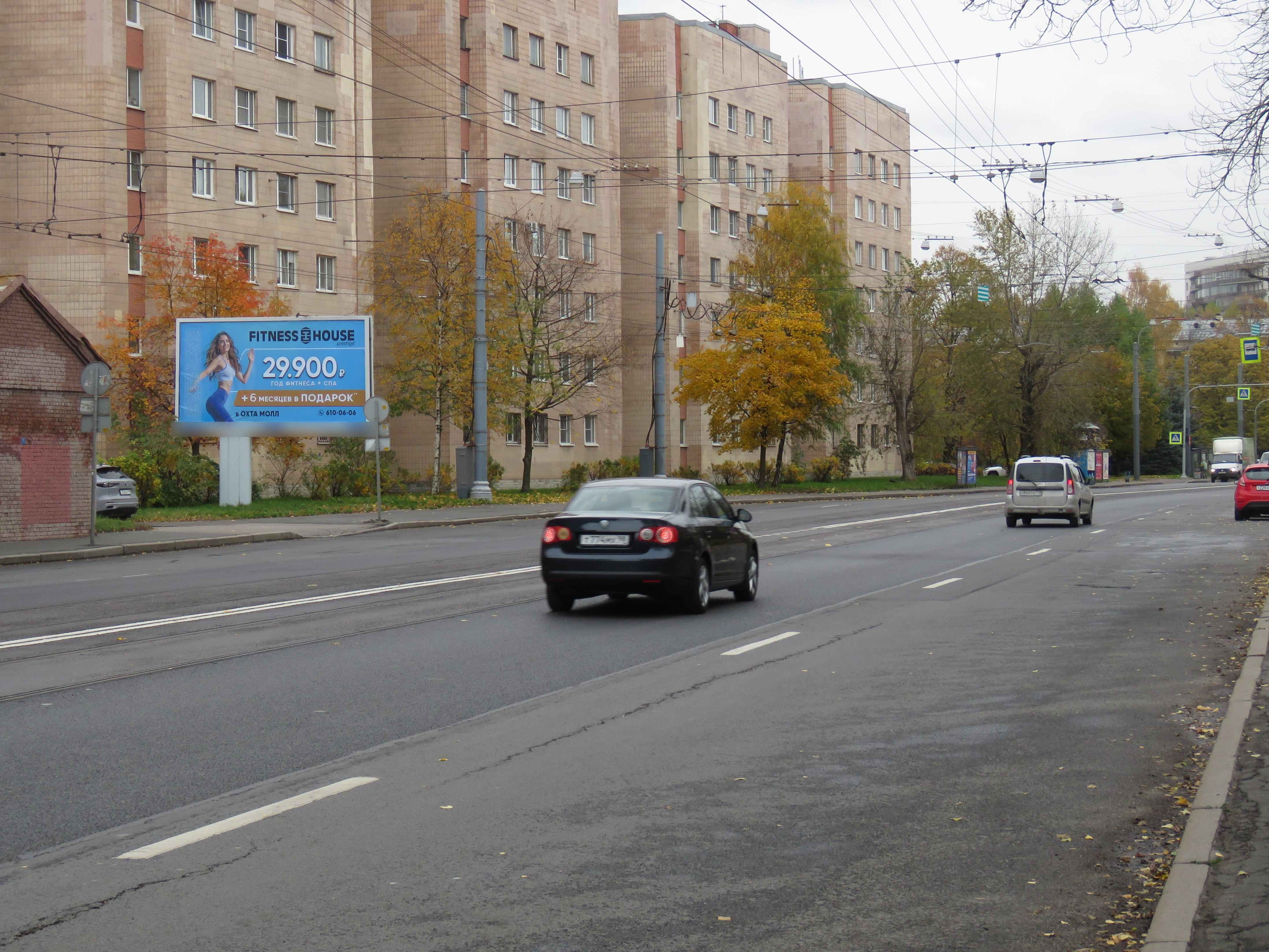Фотография рекламного носителя, тип: Билборд 3x6, адрес: Новочеркасский пр-т., д.10 Х Помяловского ул., Санкт-Петербург, Россия. Сторона Б №106343