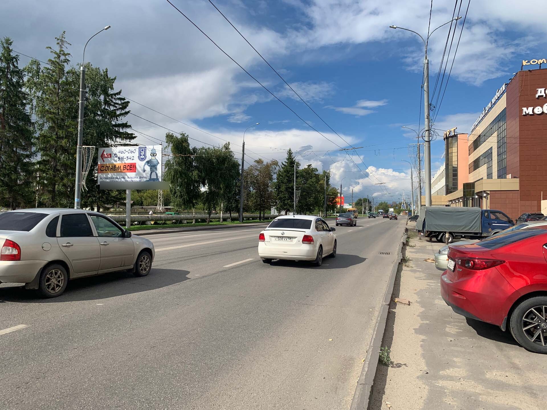 Фотография рекламного носителя, тип: Билборд 3x6, адрес: Баумана ул., д.30, напротив, Пенза, Пензенская область, Россия. Сторона В №1332679