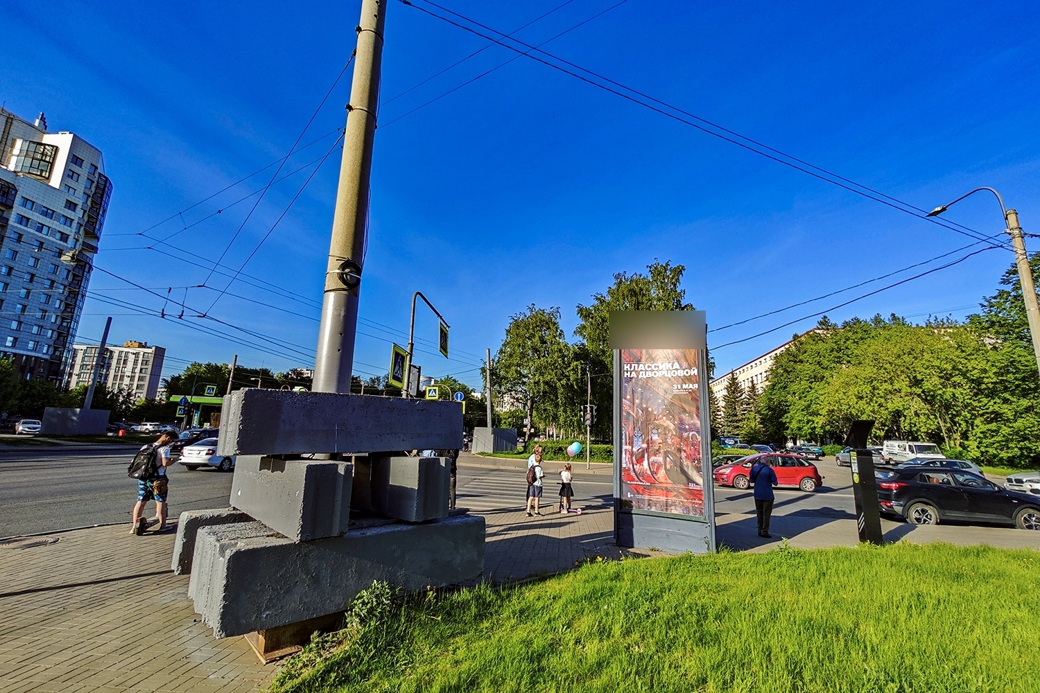 Фотография рекламного носителя, тип: Пиллар 3x1.4, адрес: Средний пр-т., д.88, Санкт-Петербург, Россия. Сторона А №541745