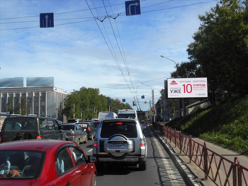 Фотография рекламного носителя, тип: Билборд 3x6, адрес: Московский пр-т., 50м до пересечения с Нагорная ул., Ярославль, Ярославская область, Россия. Сторона А12 №208690