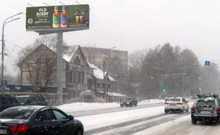 Фотография рекламного носителя, тип: Суперсайт 4x12, адрес: Красная ул., д.163а, Солнечногорск, Московская область, Россия. Сторона Б №1329959