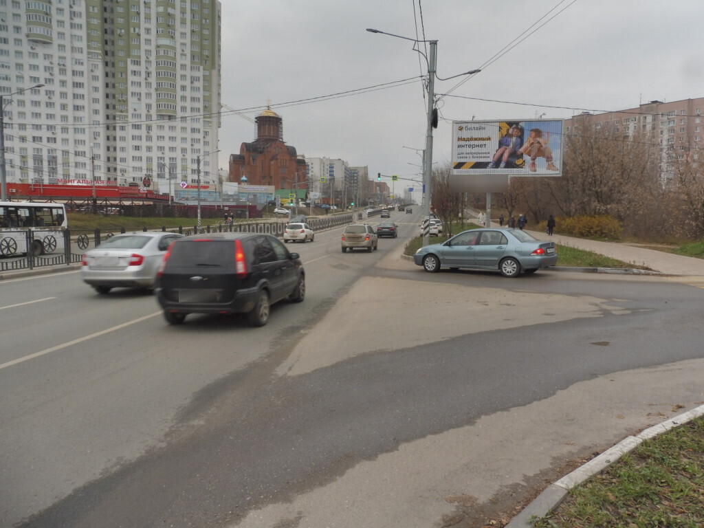 Фотография рекламного носителя, тип: Билборд 3x6, адрес: Новоселов ул., напротив д.45В, 150м от ул.Зубковой, справа при движении из центра, Рязань, Рязанская область, Россия. Сторона A1-A3 №972472