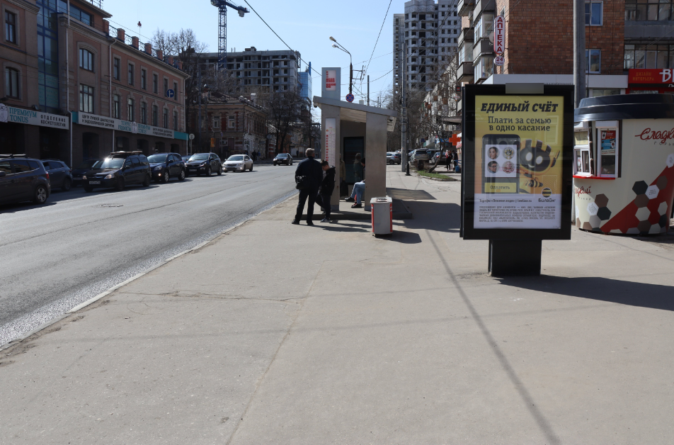 Фотография рекламного носителя, тип: Ситиформат 1.8x1.2, адрес: Большая Покровская ул., д.73, Нижний Новгород, Нижегородская область, Россия. Сторона A1-A5 №680660