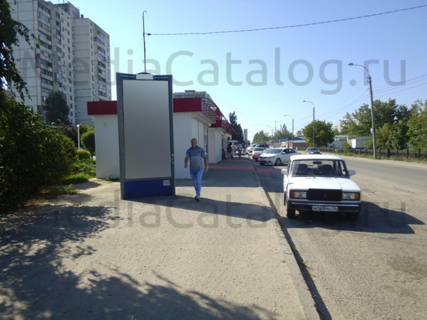 Фотография рекламного носителя, тип: Пиллар 3x1.4, адрес: 8-ой Воздушной Армии ул. Х Землячки ул., Волгоград, Волгоградская область, Россия. Сторона В №82891