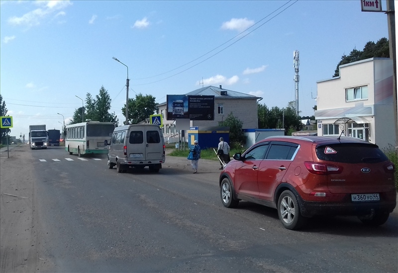 Фотография рекламного носителя, тип: Билборд 3x6, адрес: Песчаная ул., д.1, Великий Устюг, Вологодская область, Россия. Сторона А №111113