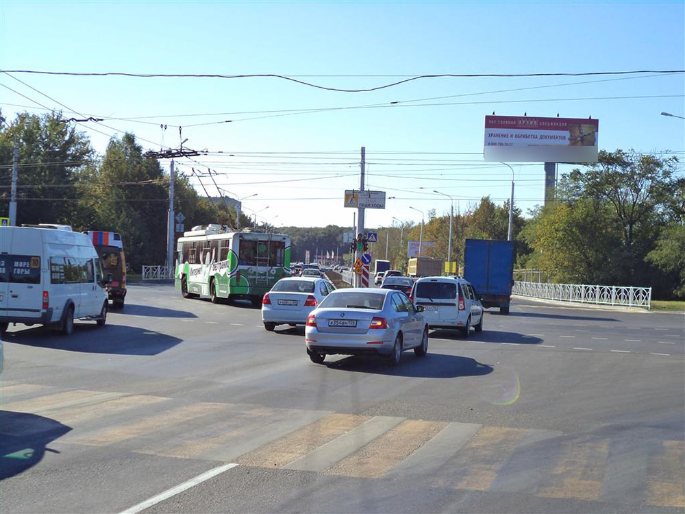 Фотография рекламного носителя, тип: Суперсайт 4x12, адрес: Лермонтова ул. Х Ленина ул., Ставрополь, Ставропольский край, Россия. Сторона A №91652