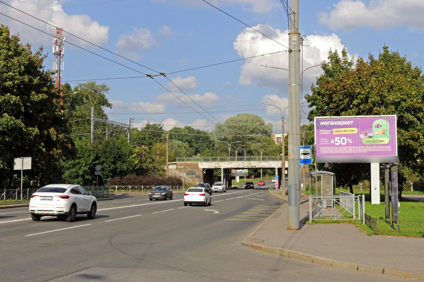 Фотография рекламного носителя, тип: Билборд 3x6, адрес: Ланское ш., д.71 Х Студенческая ул., Санкт-Петербург, Россия. Сторона А1 №325107