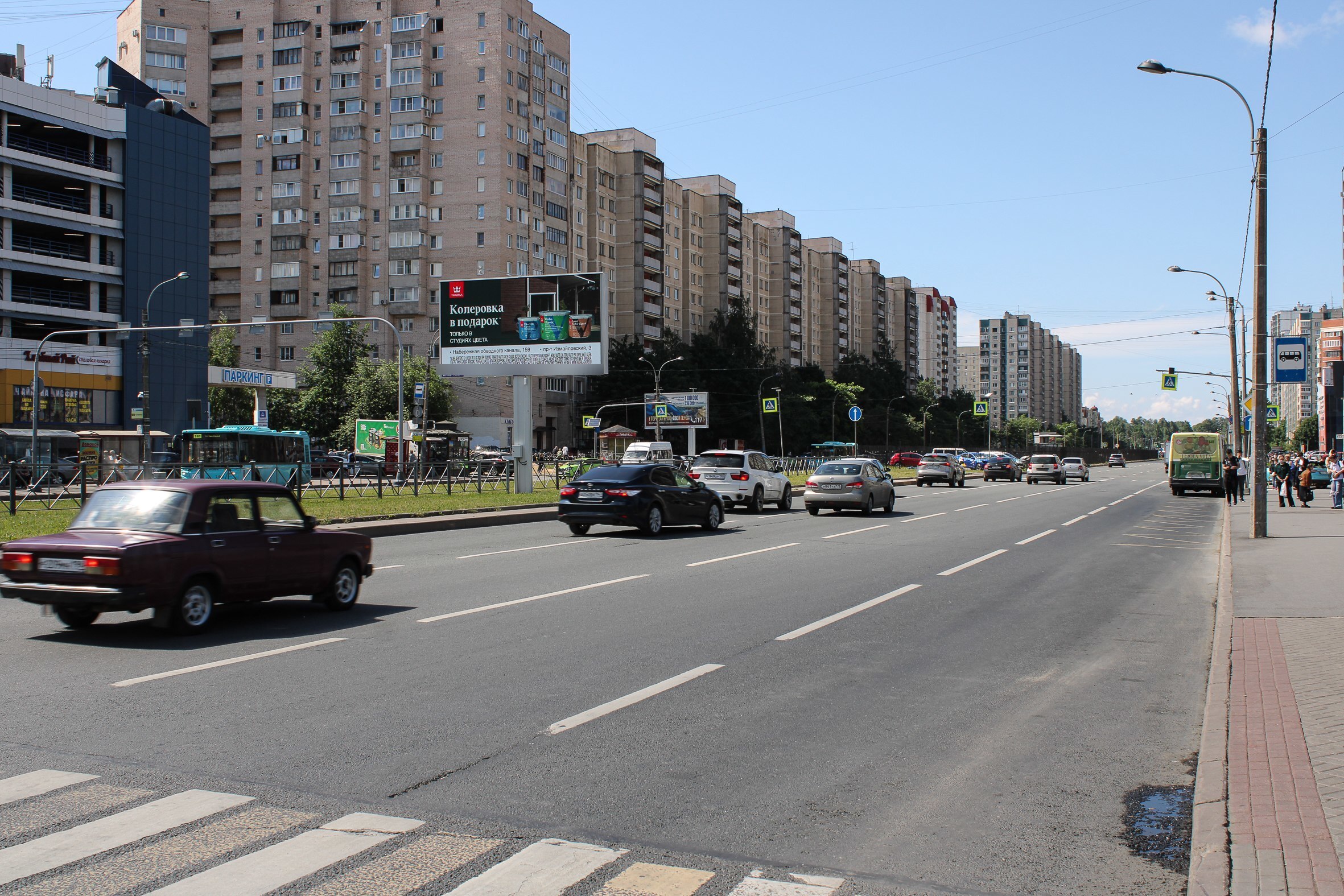 Фотография рекламного носителя, тип: Билборд 3x6, адрес: Хошимина ул., д.18 Х Просвещения пр-т., Санкт-Петербург, Россия. Сторона А51 №121303