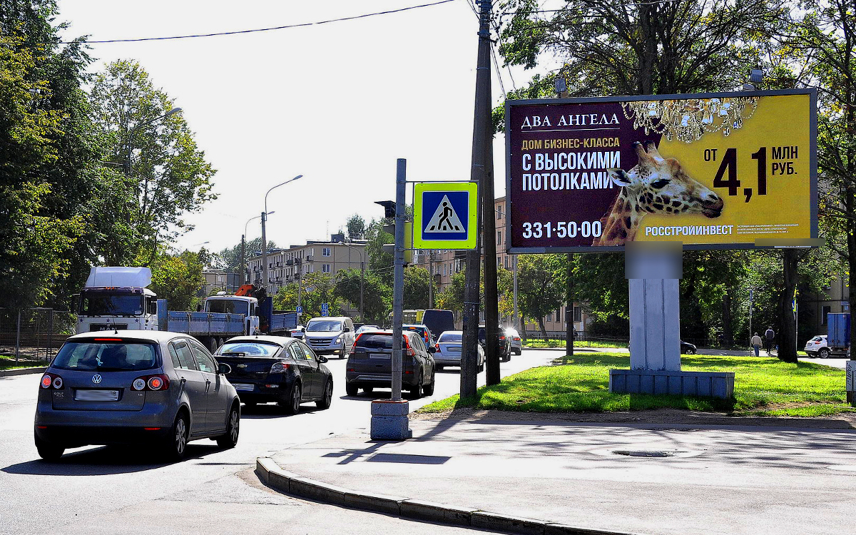 Фотография рекламного носителя, тип: Билборд 3x6, адрес: Шаумяна ул. Х Республиканская ул., д.23, Санкт-Петербург, Россия. Сторона A1-A10 №172080